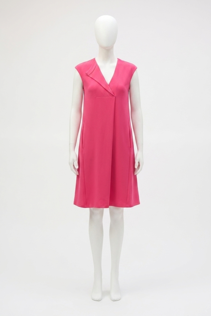 NEW JOSEPH RIBKOFF v-neck cap sleeve trapeze dress in geranium